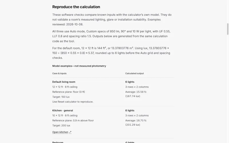 Recessed Light Calculator screenshot 2