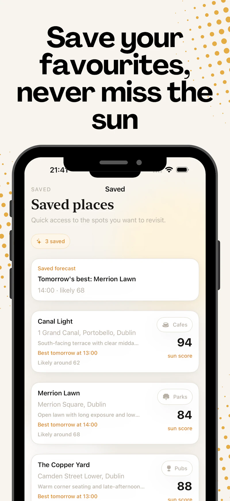 Find sunny spots in real time ☀️ screenshot 5