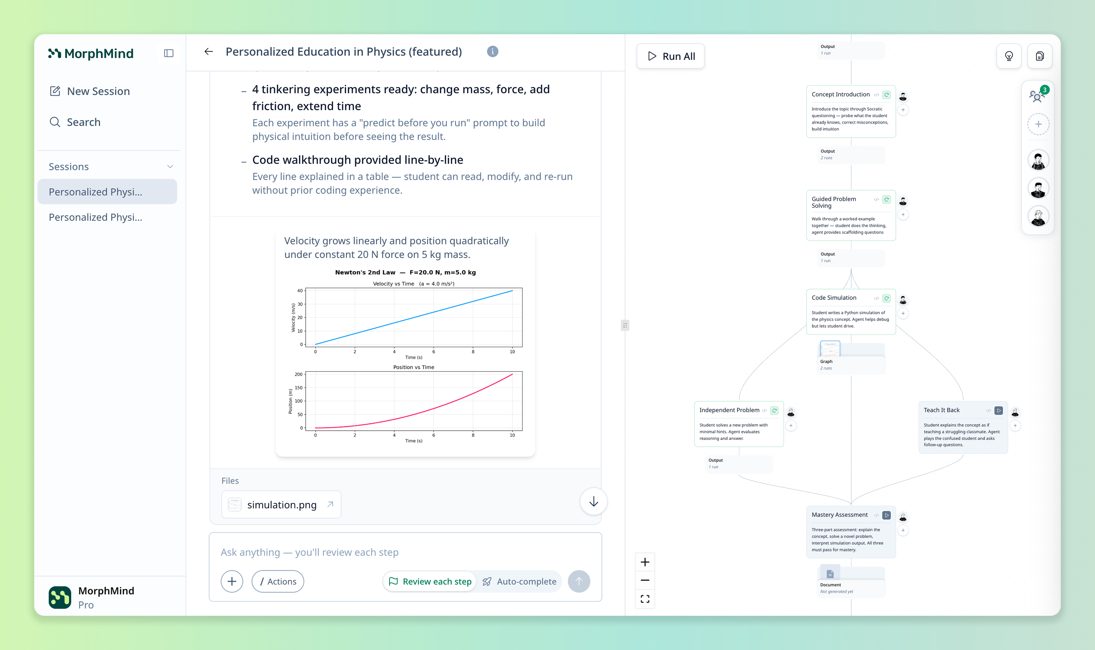 MorphMind Launches Steerable AI Platform - Screenshot 2 showing product features and functionality