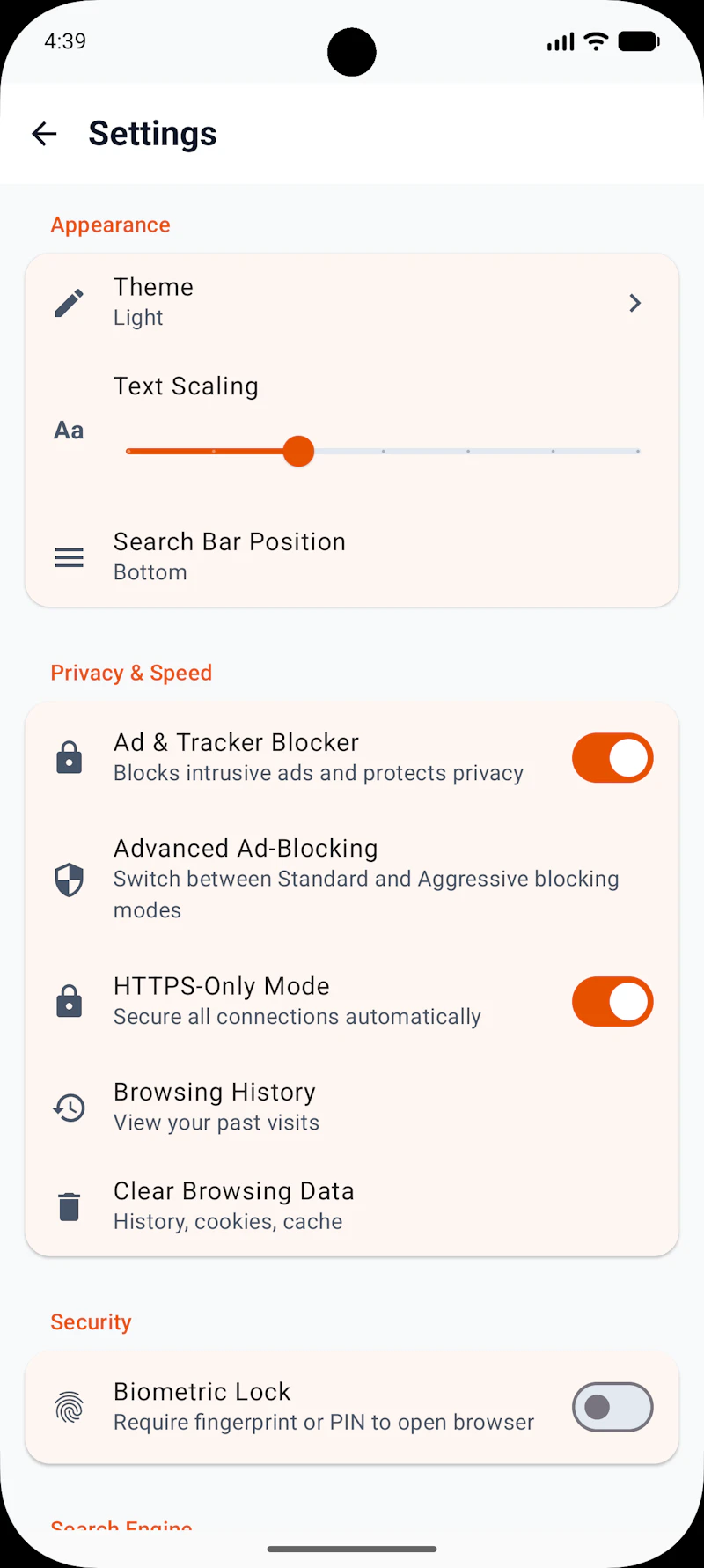 Porus Browser screenshot 3