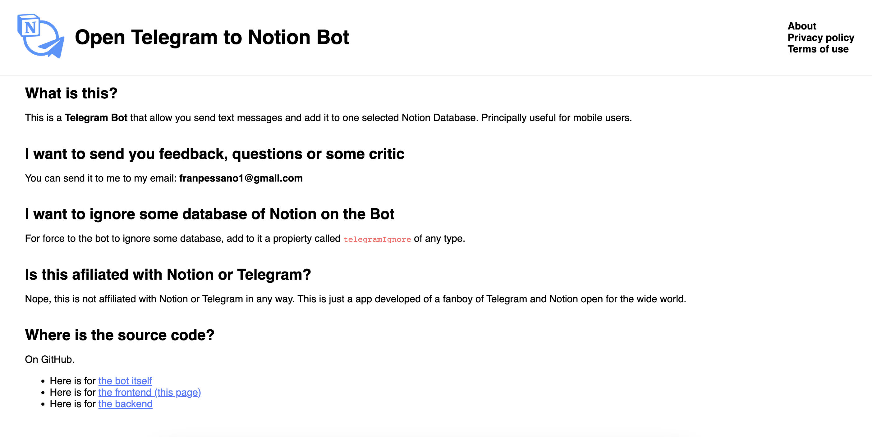 Bot de telegrama abierto a la noción - Conecte sus notas y tareas sin problemas desde Telegram media 4