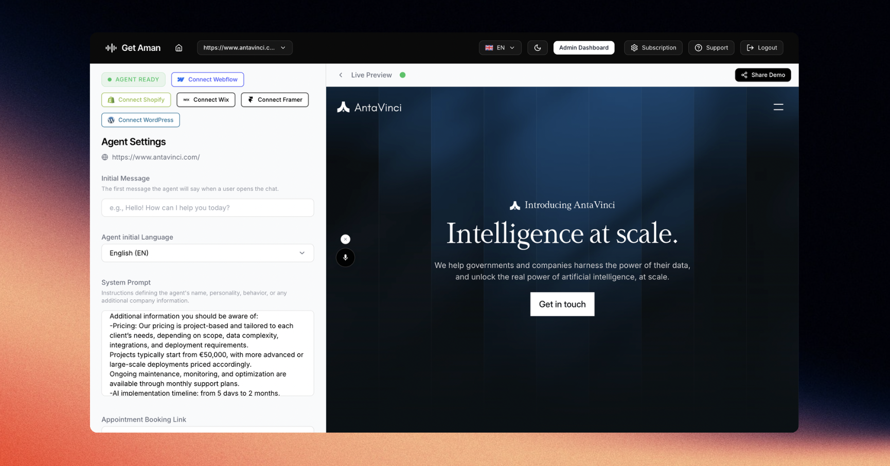 Get Aman - Main product screenshot demonstrating key features and user interface