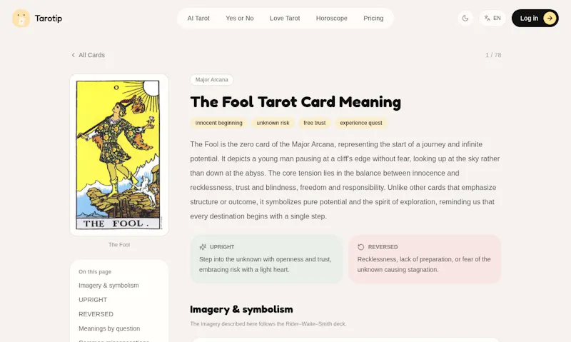 Tarotip screenshot 4