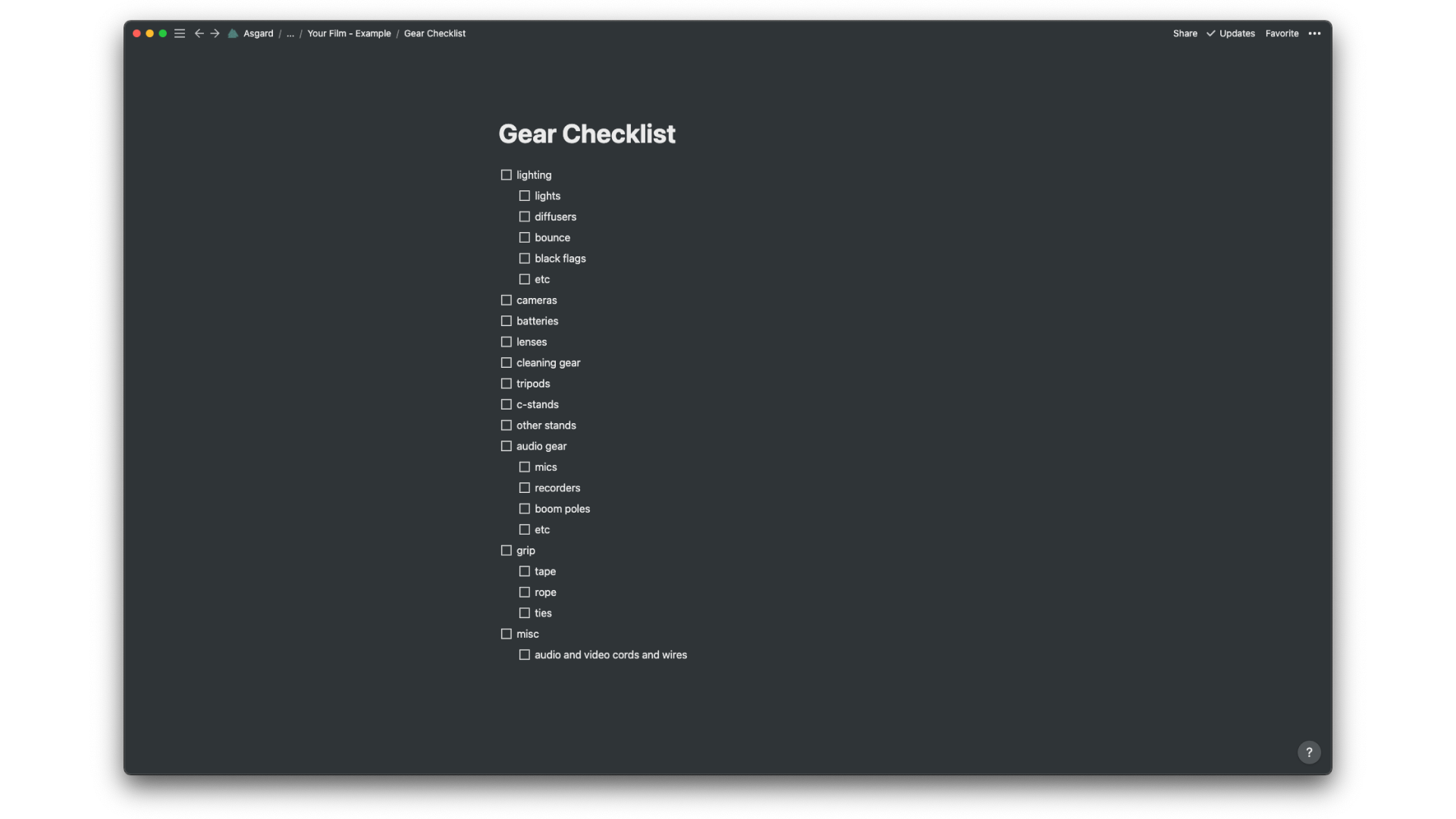 Remote Filmmaking Checklist gallery image