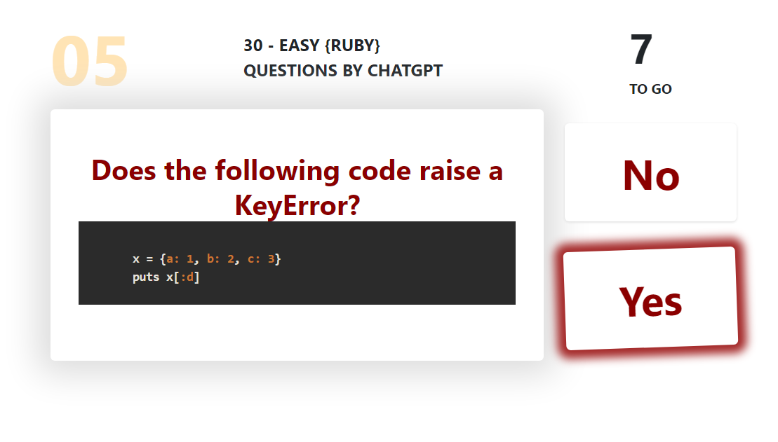 Quiz Ruby sui binari per tutti, gratuito media 1