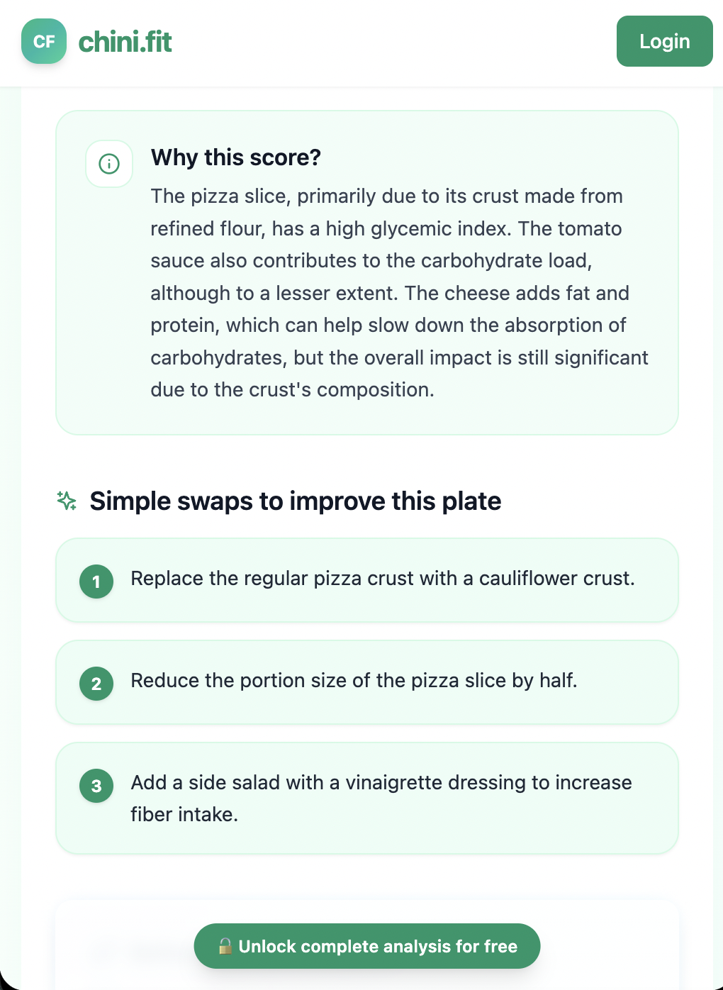 Chini.Fit - Find Hidden Sugar in Meals gallery image