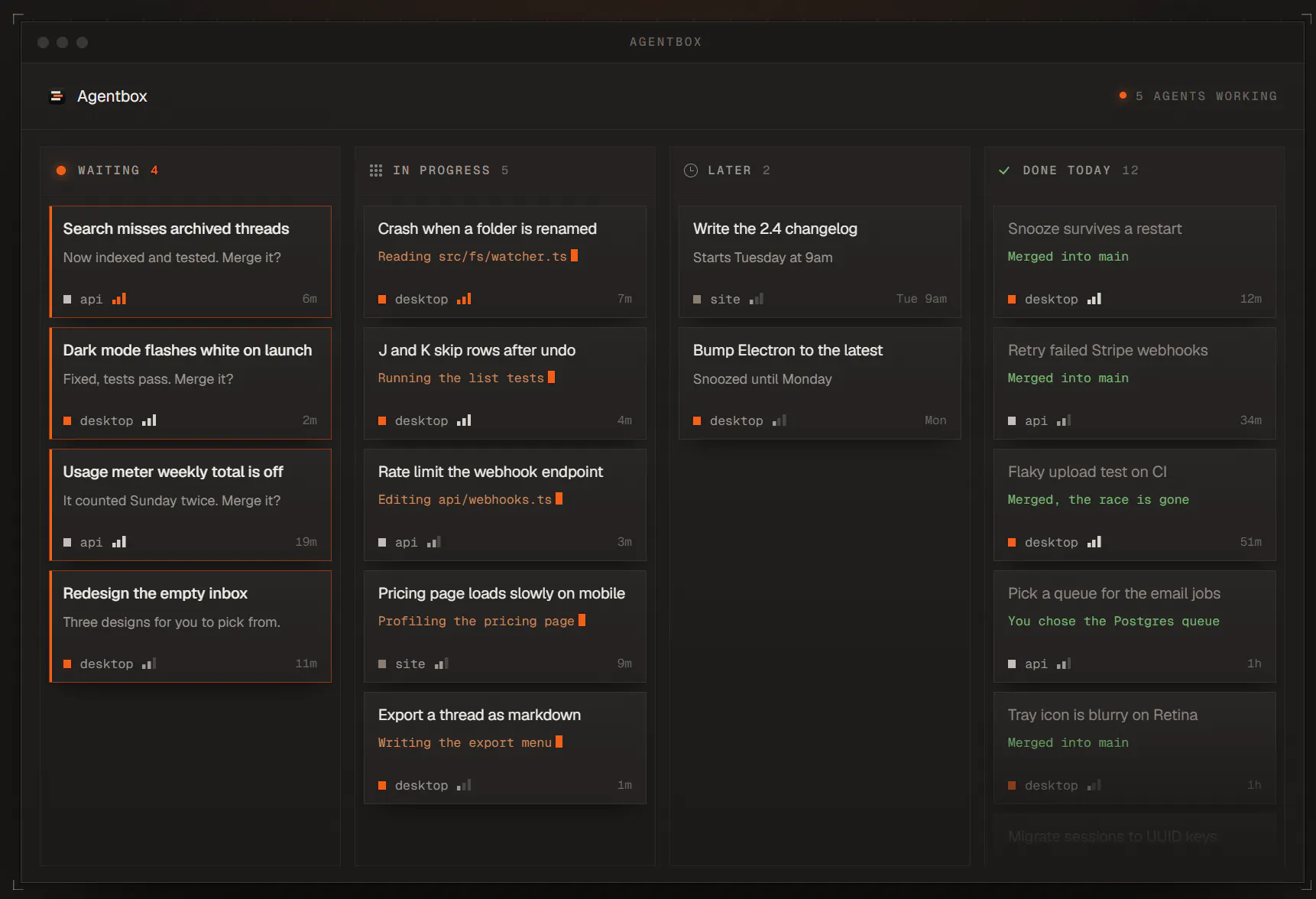 Agentbox, give your agents an inbox gallery image