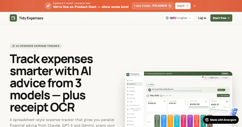 Tidy Expenses screenshot 1