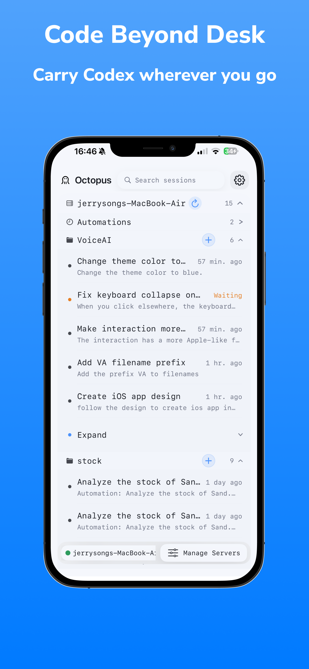Octopus: Codex Code App gallery image