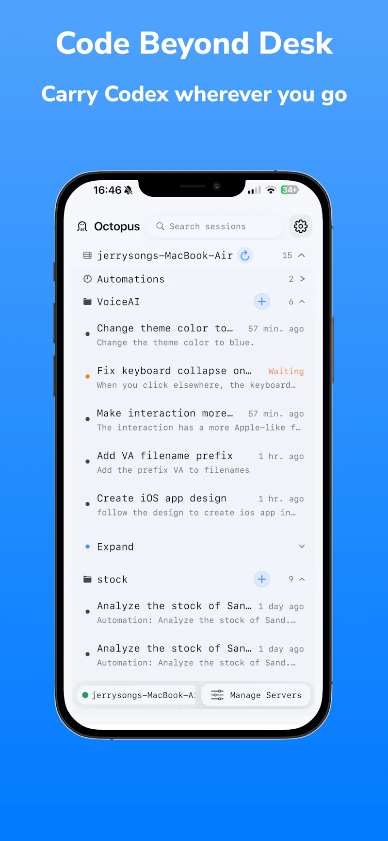 Octopus: Codex Code App screenshot 6