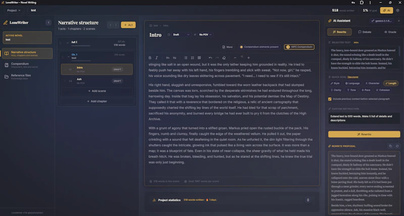 LoneWriter screenshot 5