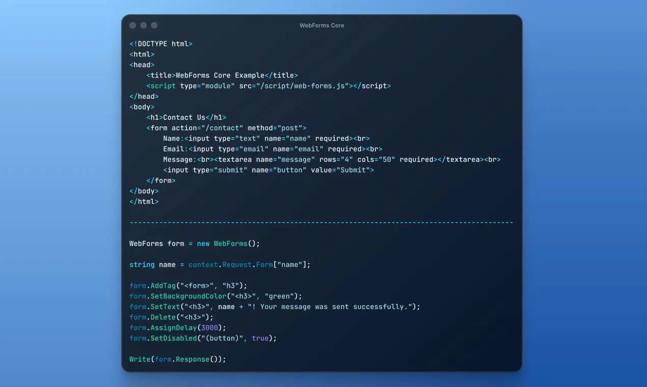 WebForms Core gallery image