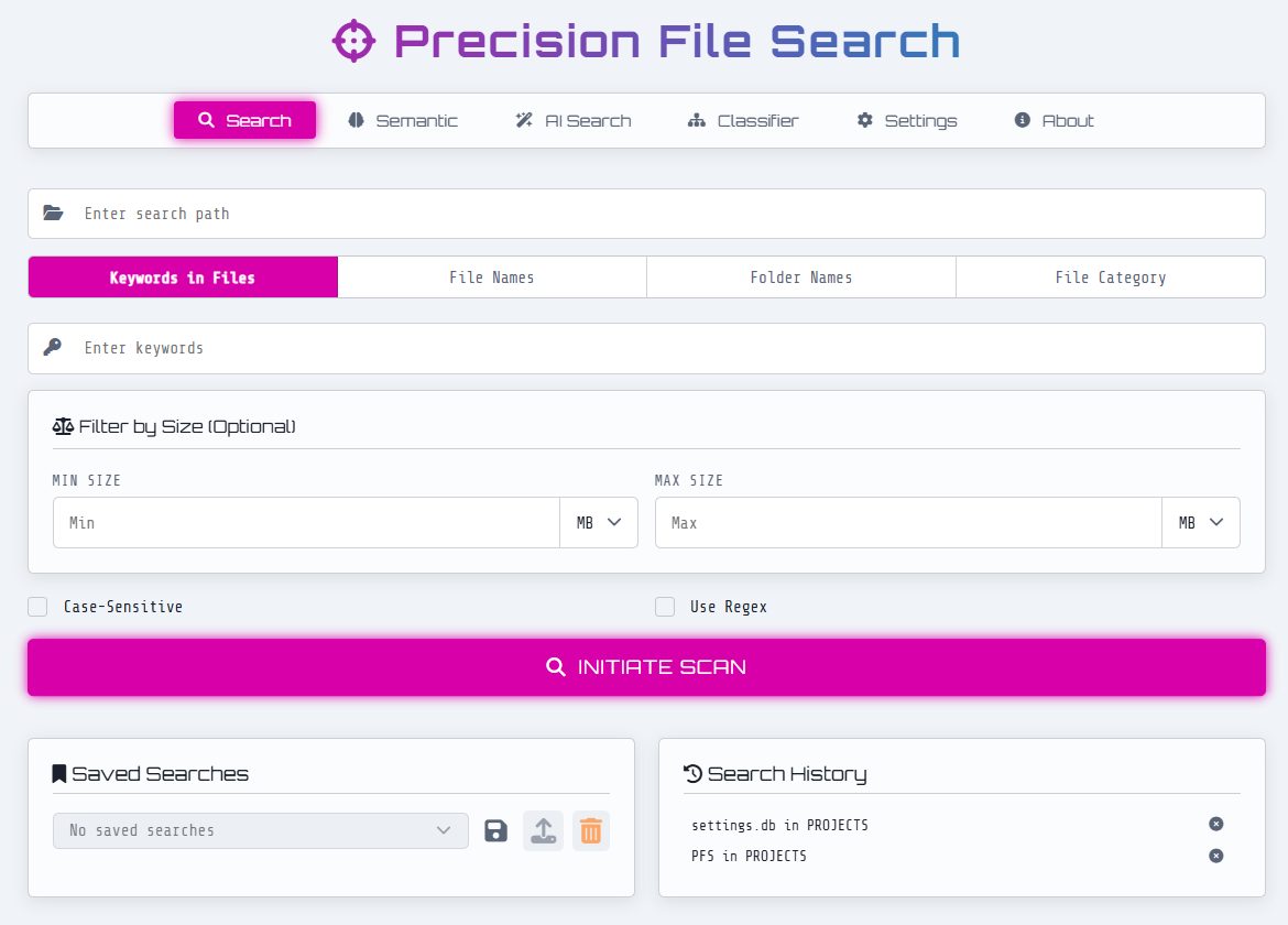 Média Recherche de fichiers de précision - Fichier rapide de bureau alimenté par AI et plate-forme de recherche de fichiers 2