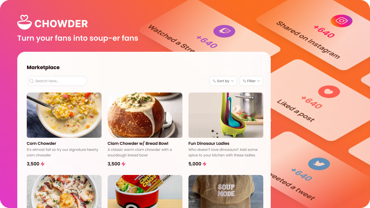 startuptile Chowder-Turn your fans into soup-er fans