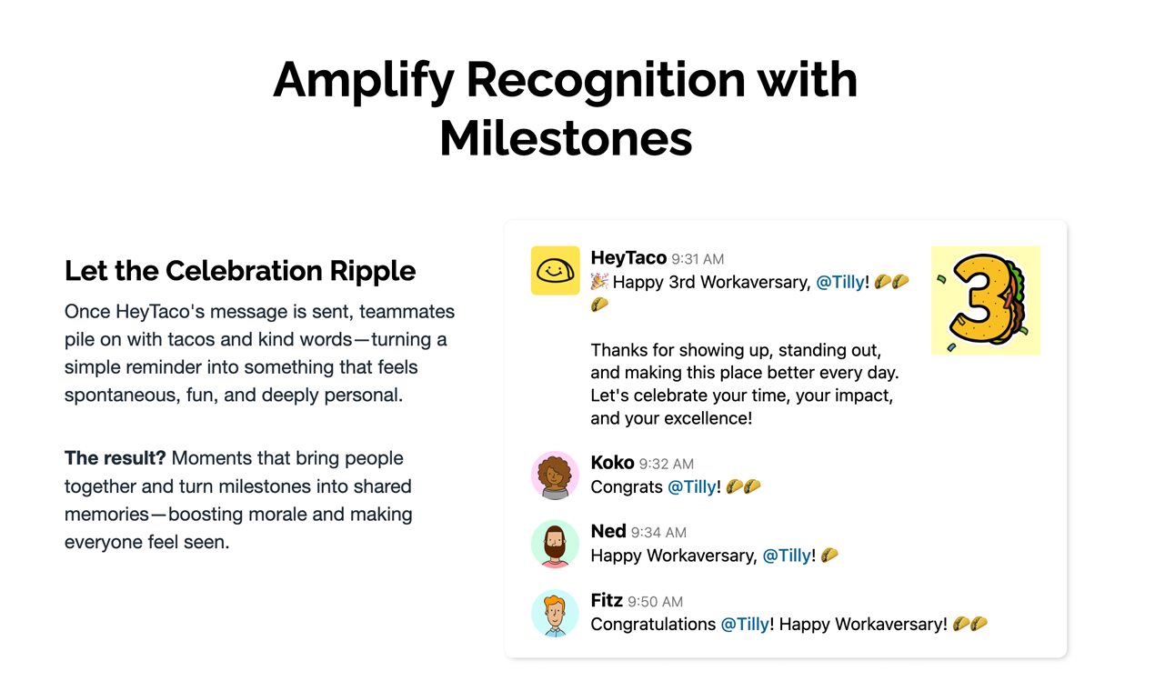 HeyTaco Milestones for Slack media 4