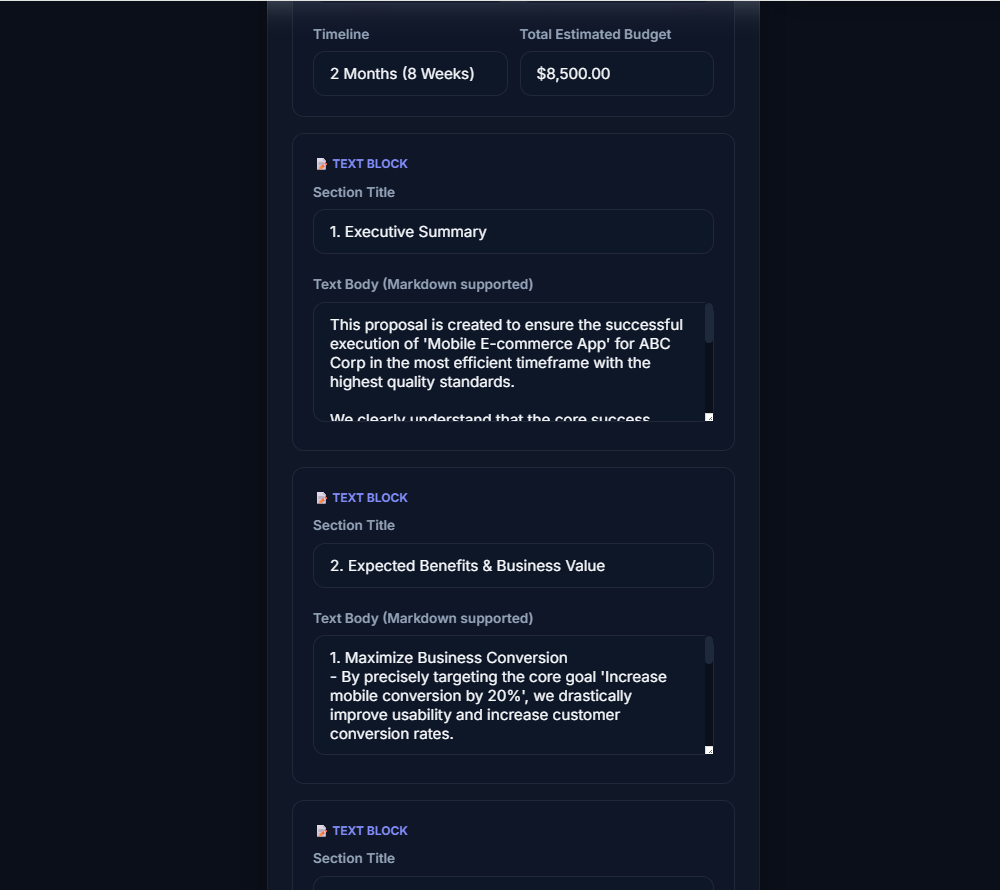 SmartProposal gallery image