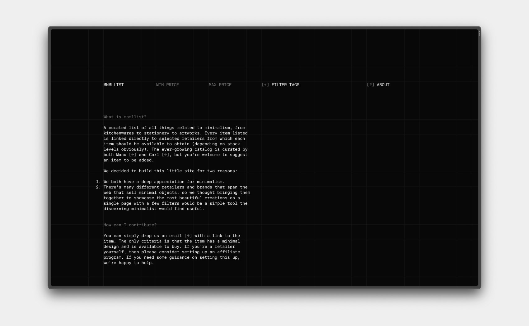 MNMLLIST Image