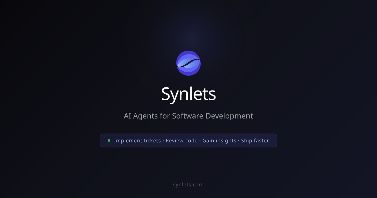 Synlets - Main product screenshot demonstrating key features and user interface