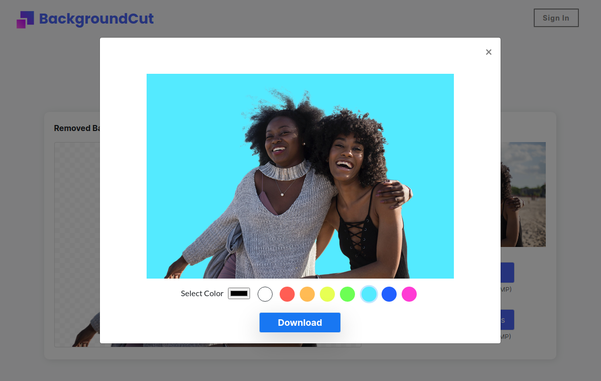 BackgroundCut gallery image