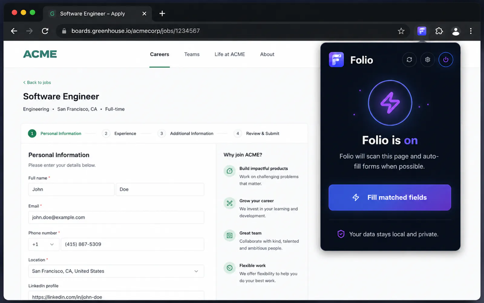 Folio screenshot 2