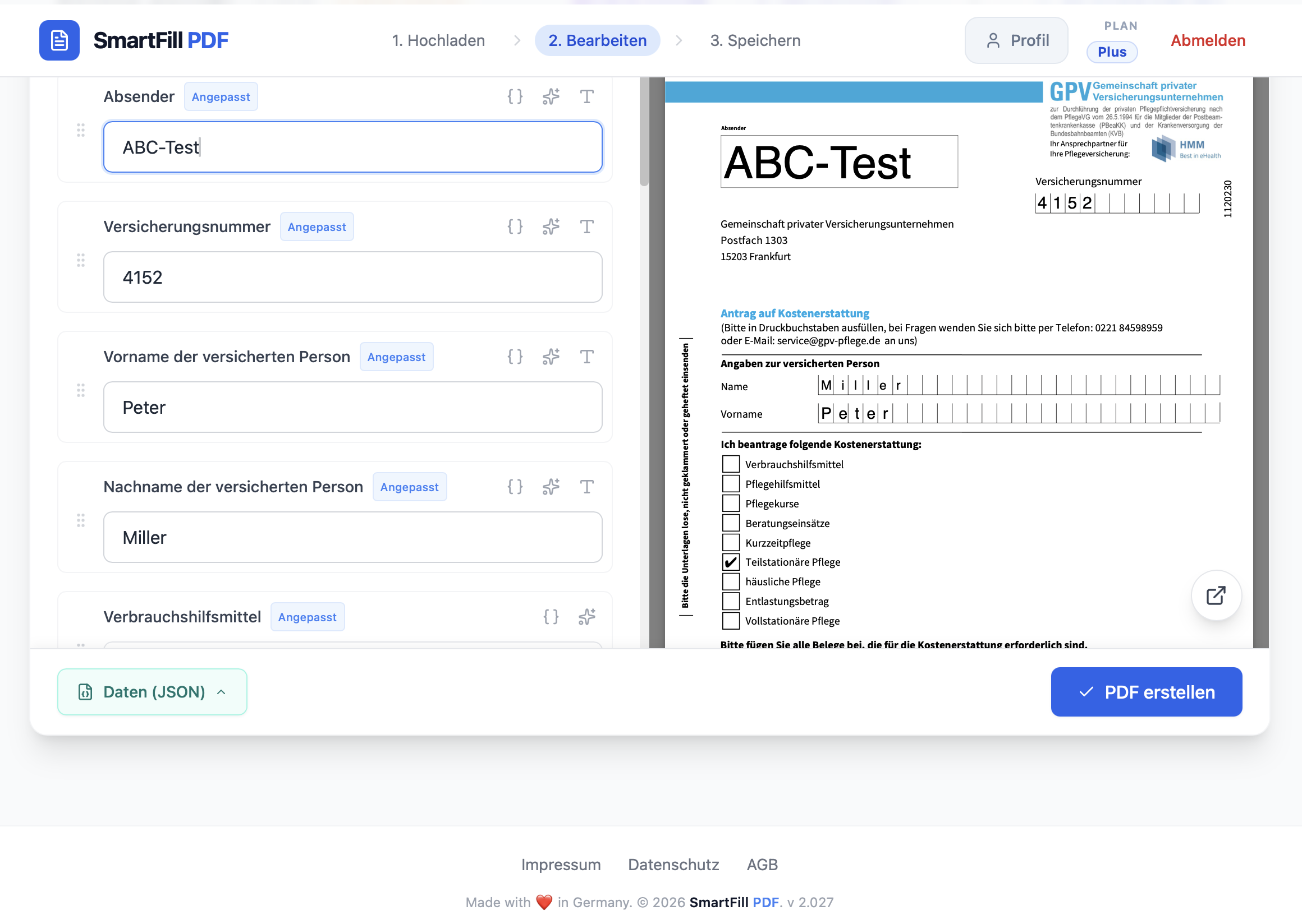 SmartFill PDF - Screenshot 2 showing product features and functionality