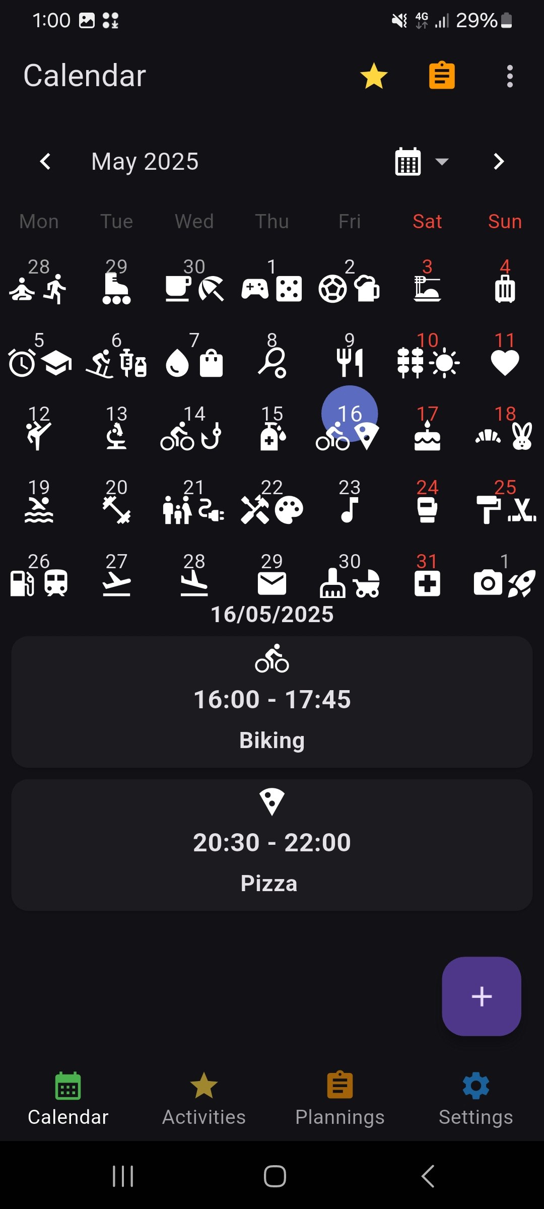 Icons Calendar - Offline calendar showing events with icons media 4