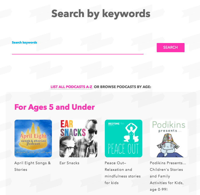 Kids Listen Podcast Web-App gallery image