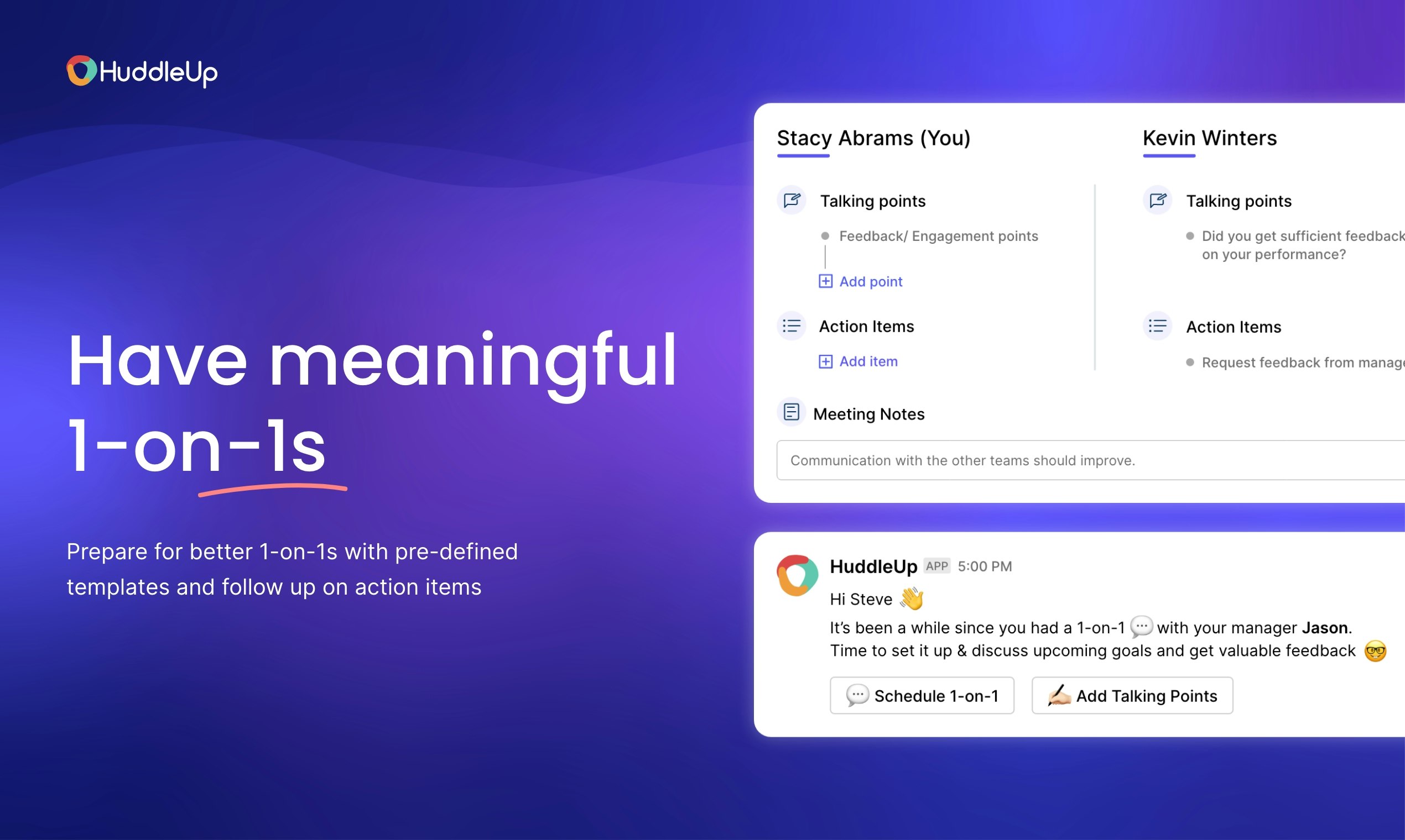 Huddleup - ИМ-управляемые проверки импульсов, слава и многое другое, прямо в Slack медиа 4