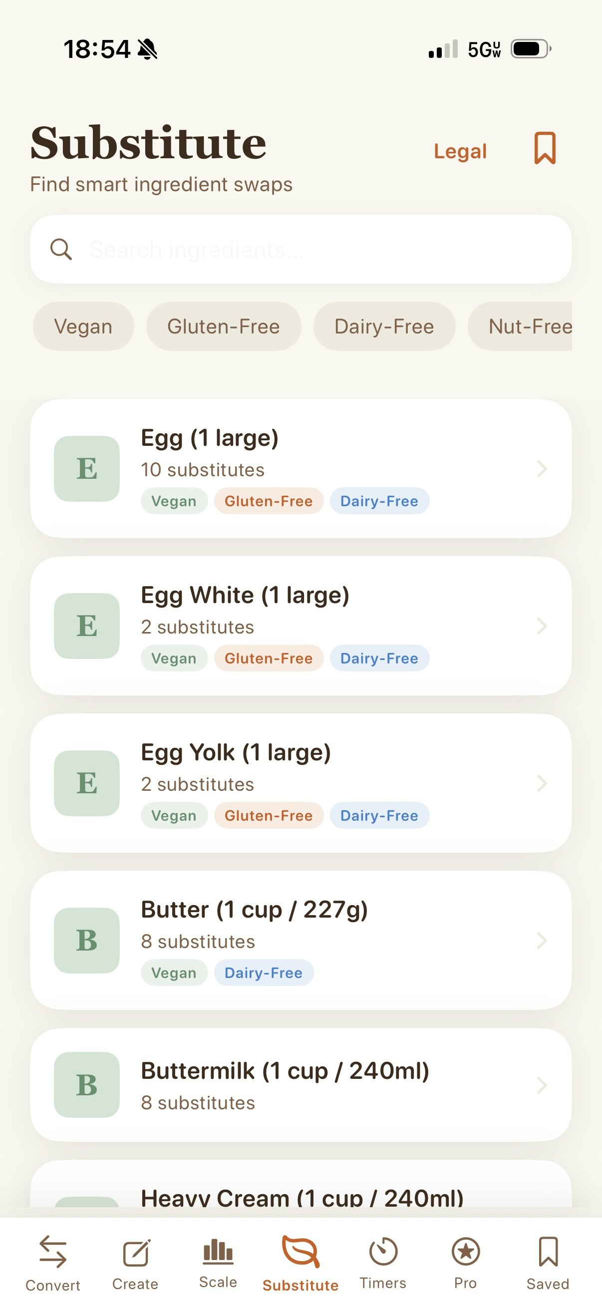 Tare: Ingredient Converter gallery image