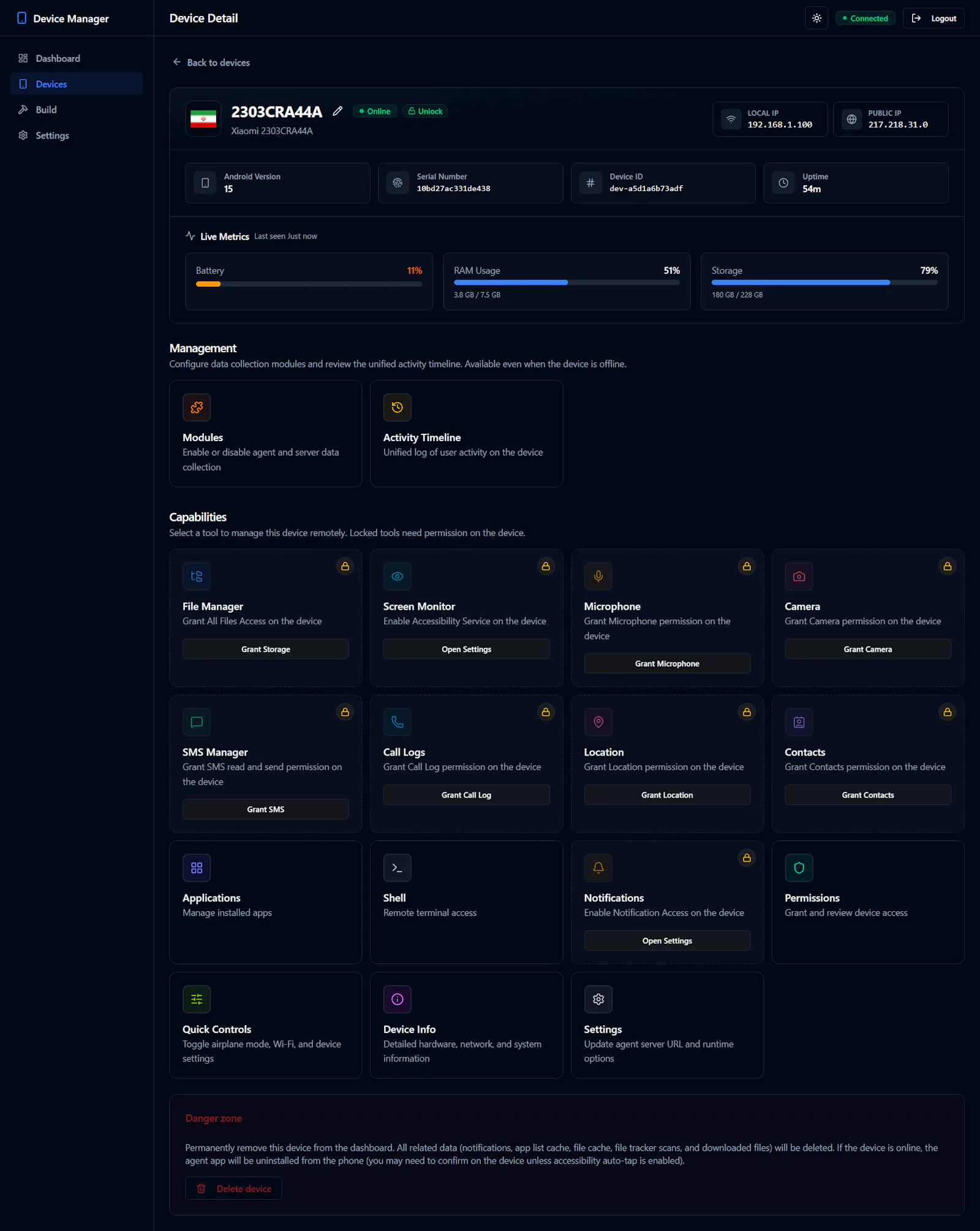 BlackWire Remote Management Platform screenshot 2