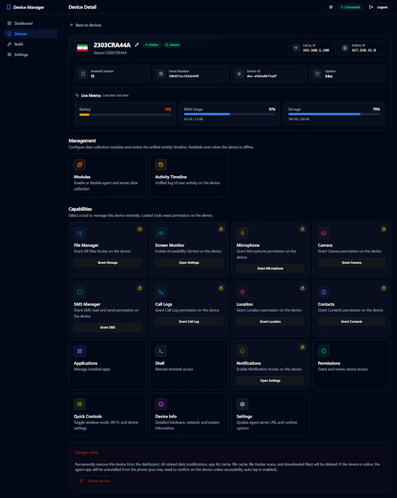 BlackWire Remote Management Platform screenshot 2