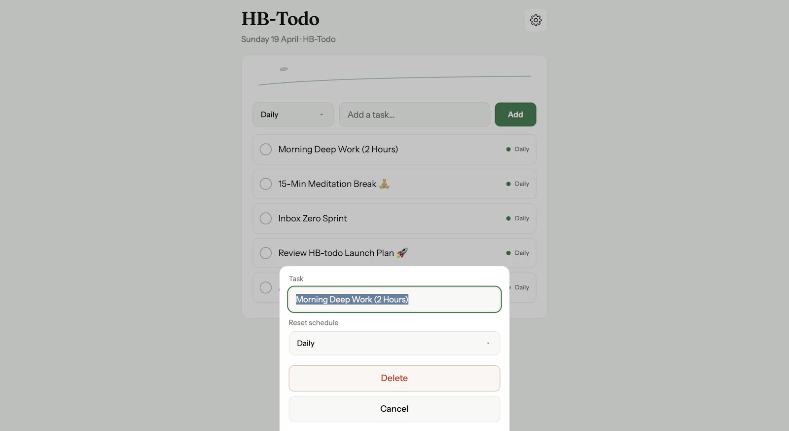 HB-Todo screenshot 3