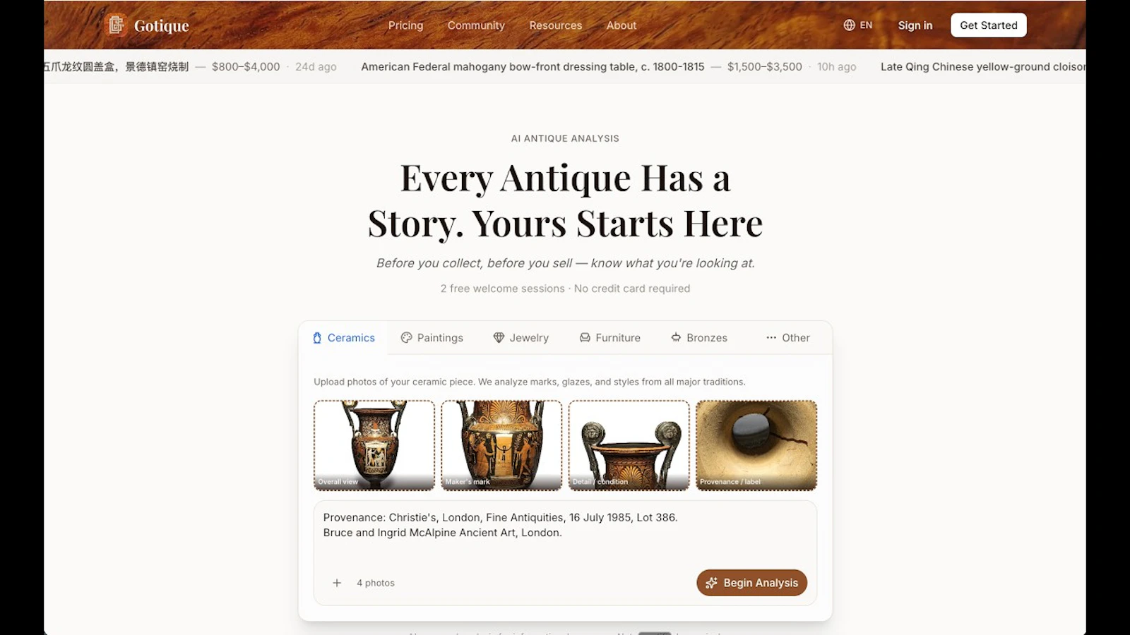 Gotique AI for Antiques screenshot 1 (video preview)