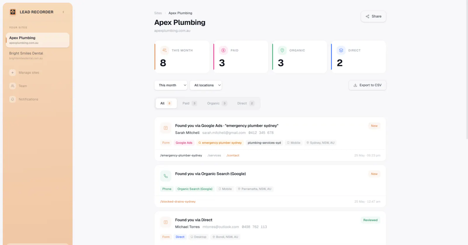 Lead Recorder screenshot 2