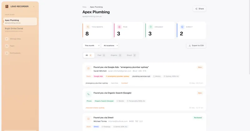 Lead Recorder screenshot 2