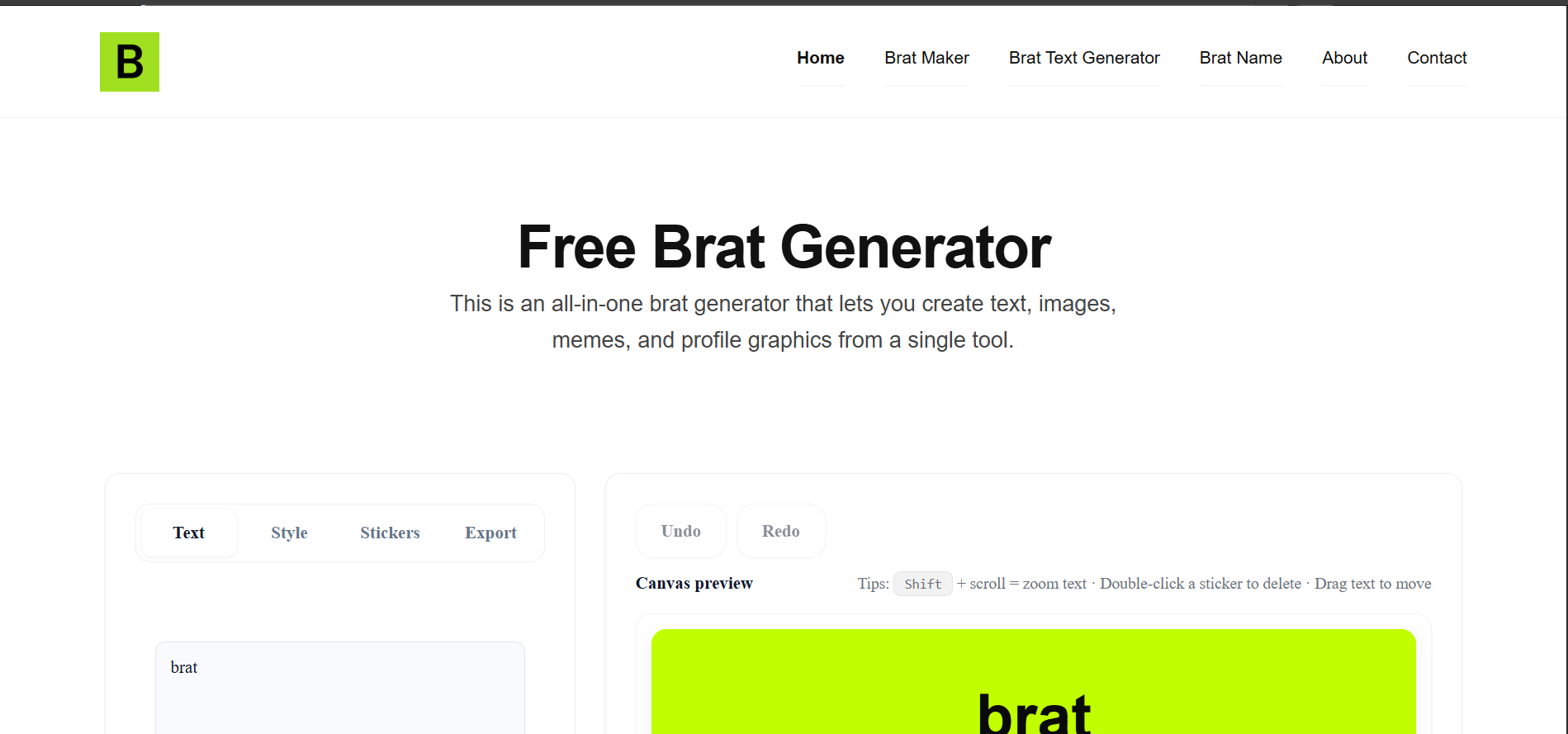 Free Brat Generator gallery image