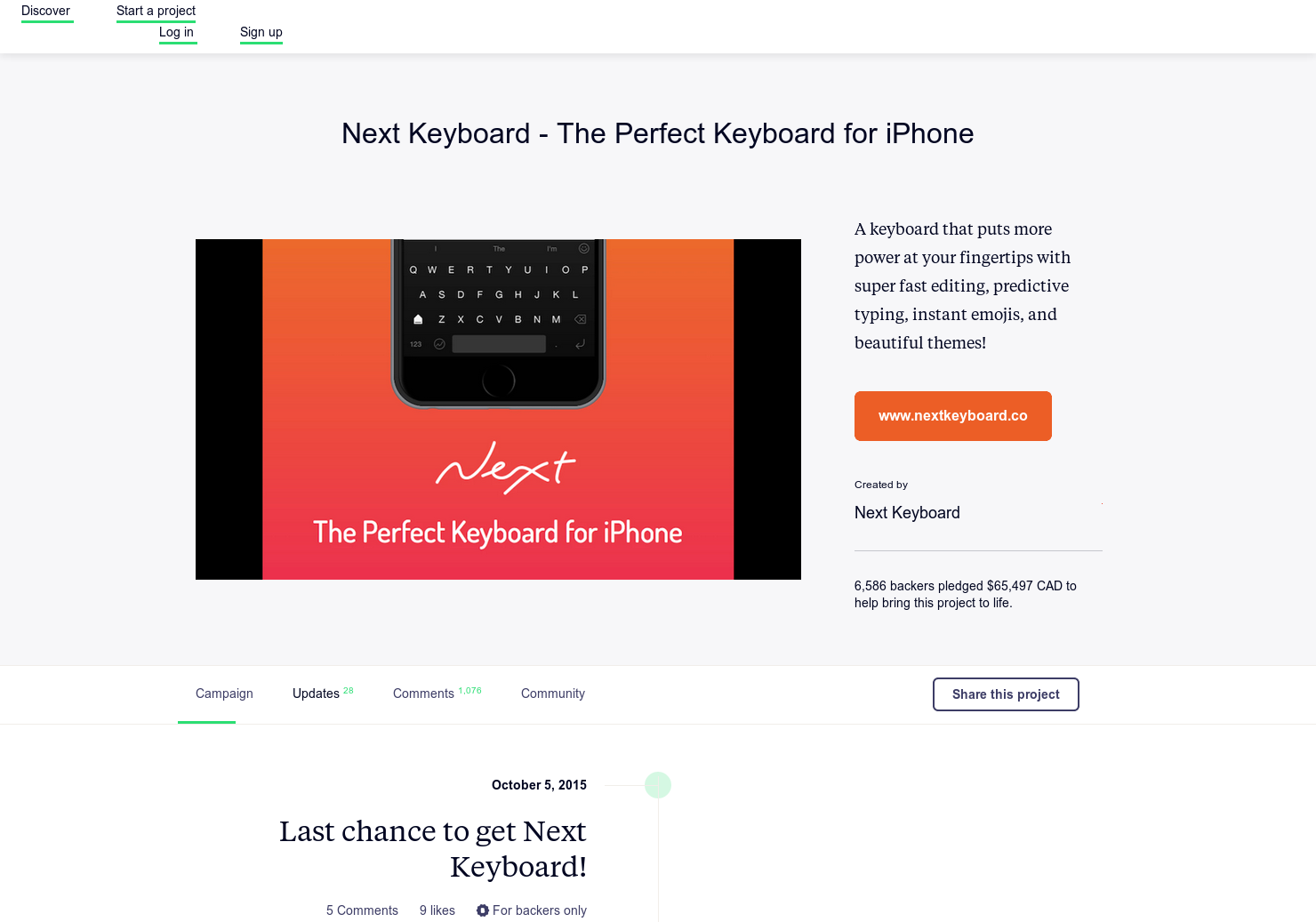 Next Keyboard for iPhone