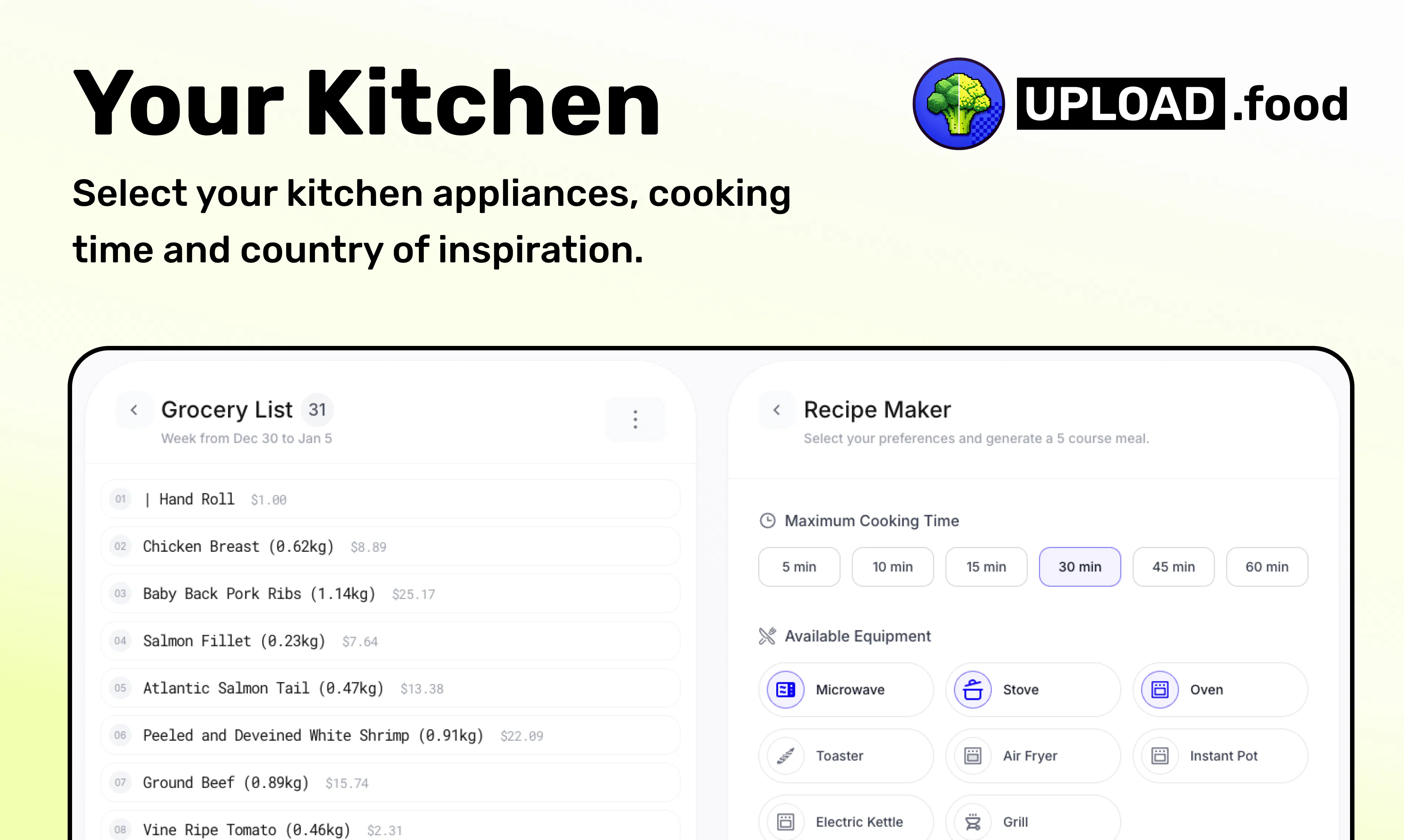 UPLOAD.food gallery image