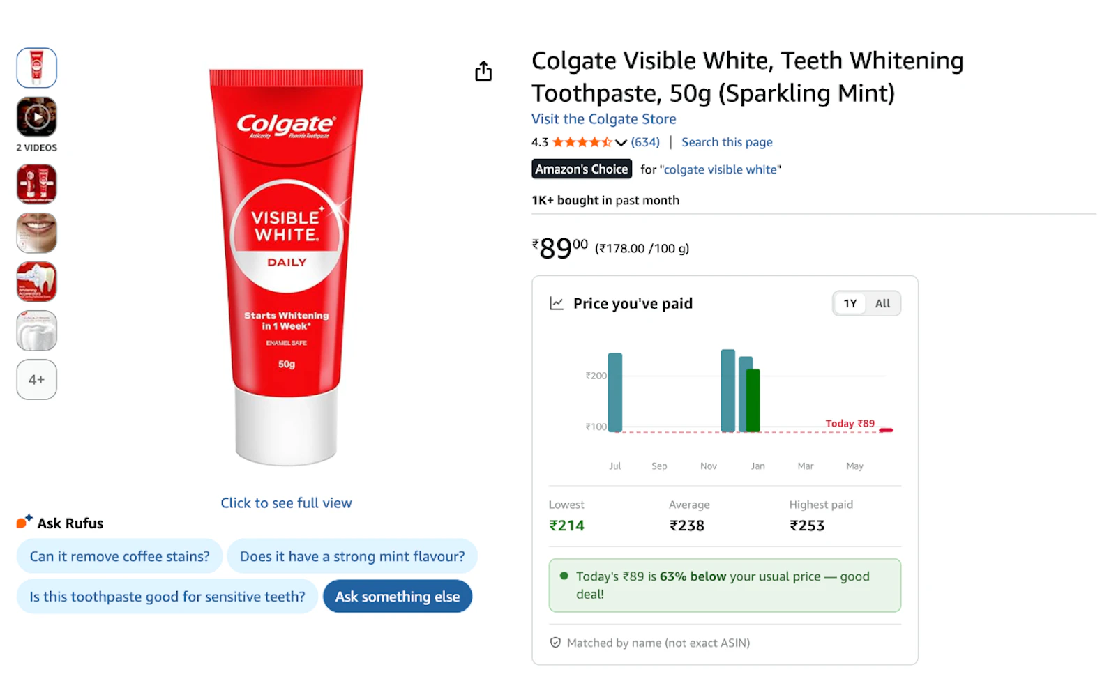 Amazon Past Purchase History screenshot 5