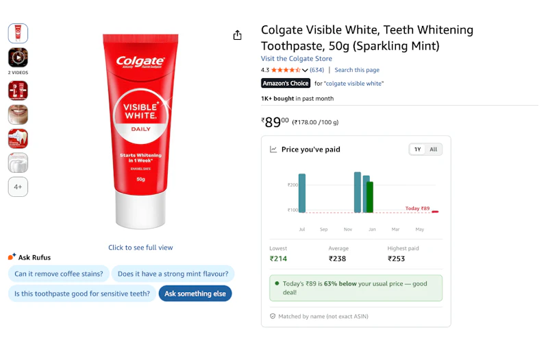 Amazon Past Purchase History screenshot 5