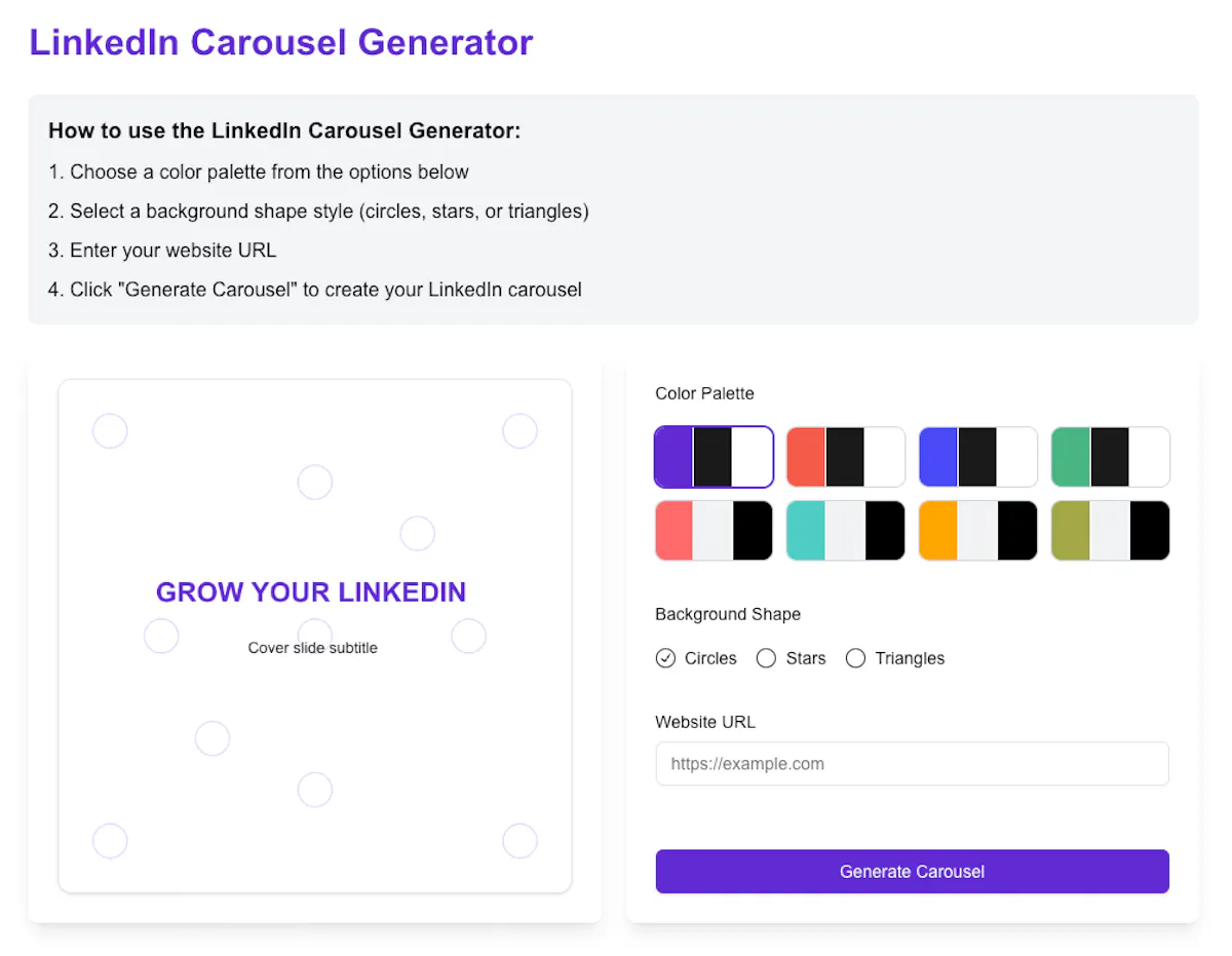 LinkedIn Carousel Generator
