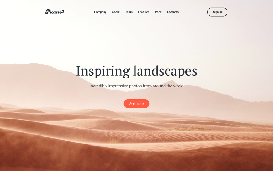 PIcasso Landing UI Kit gallery image