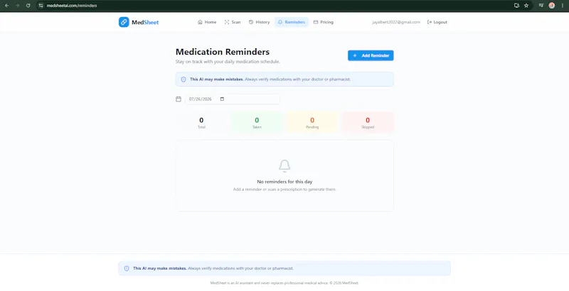 MedSheet screenshot 5