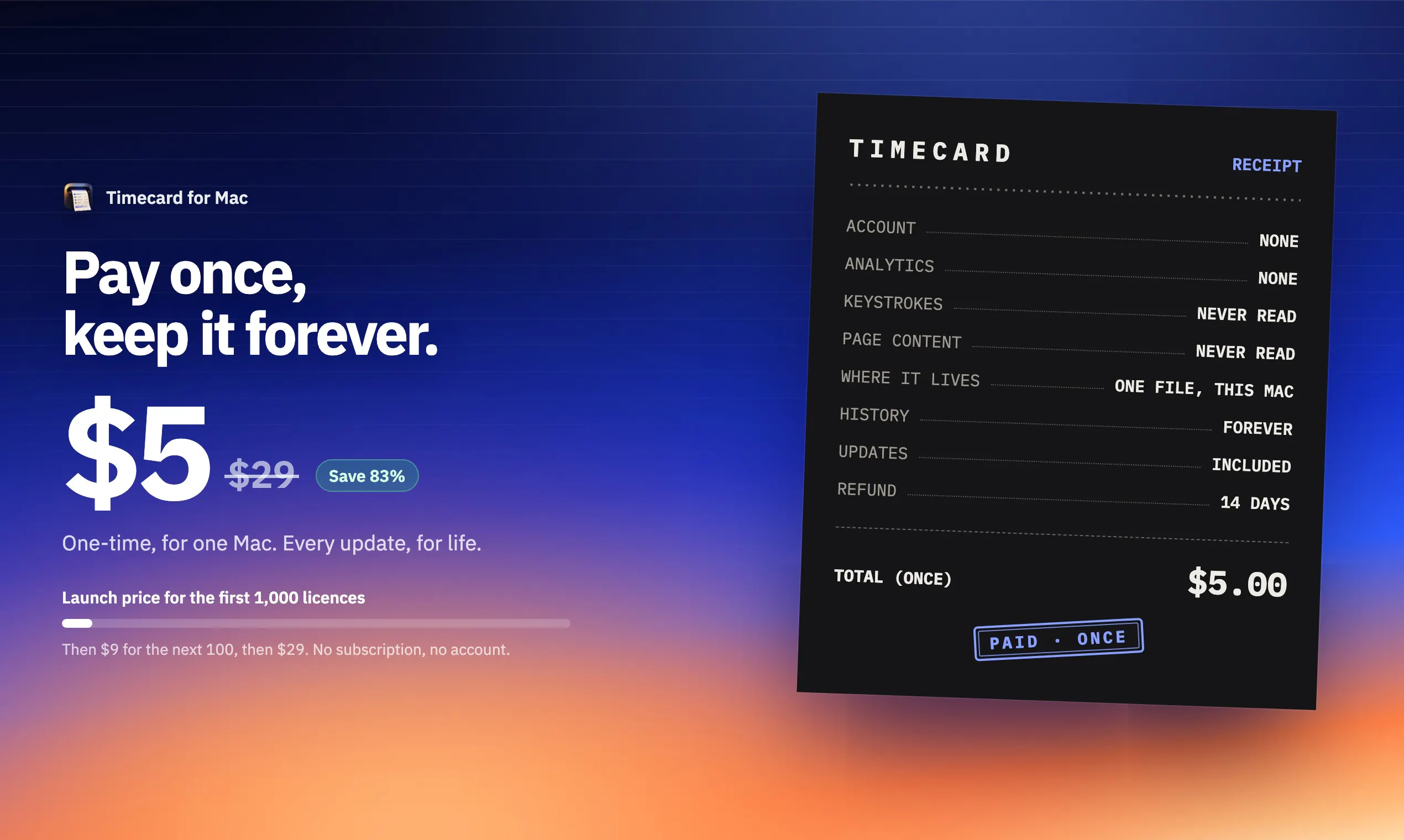 Timecard  gallery image