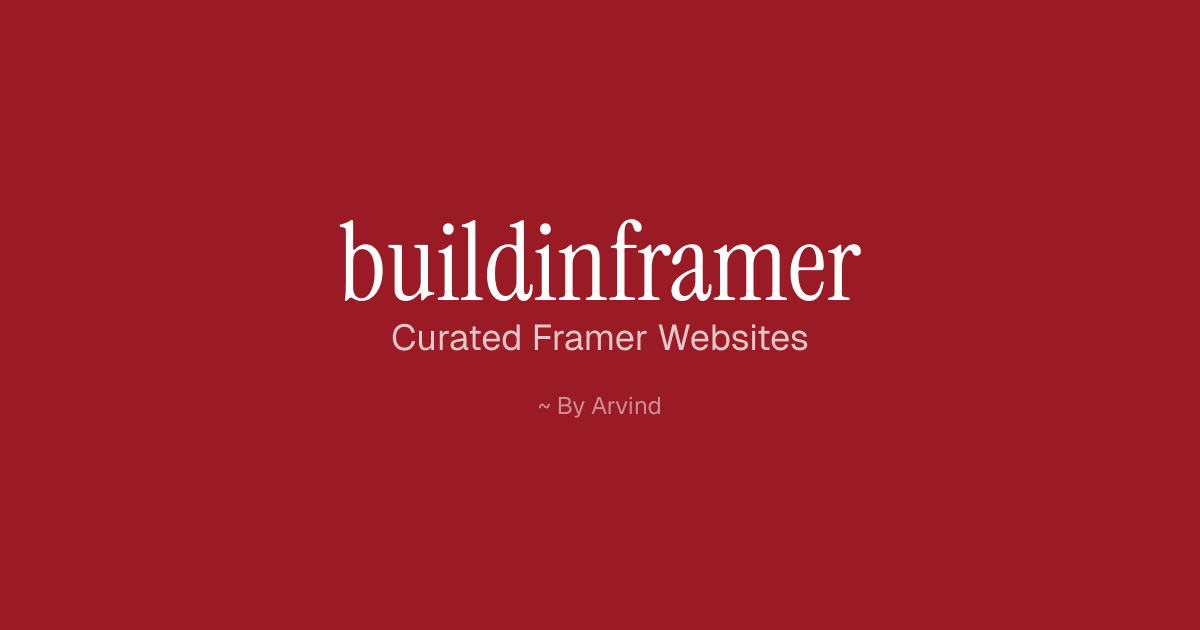BuildinFramer - Main product screenshot demonstrating key features and user interface