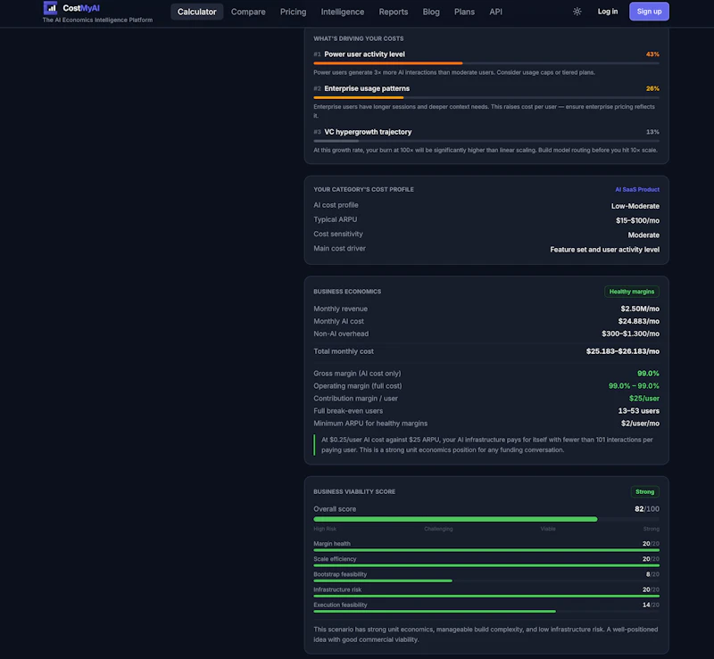CostMyAI screenshot 3