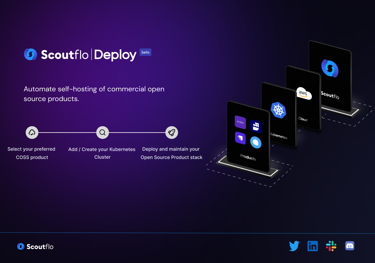 Scoutflo implementeren - Automatiseer zelfhosting van commerciële open source-producten media 2