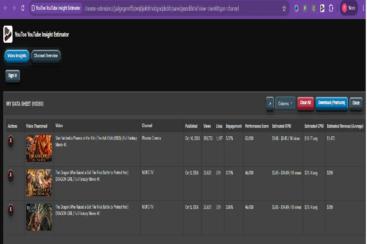 YouToo YouTube Insight Estimator gallery image