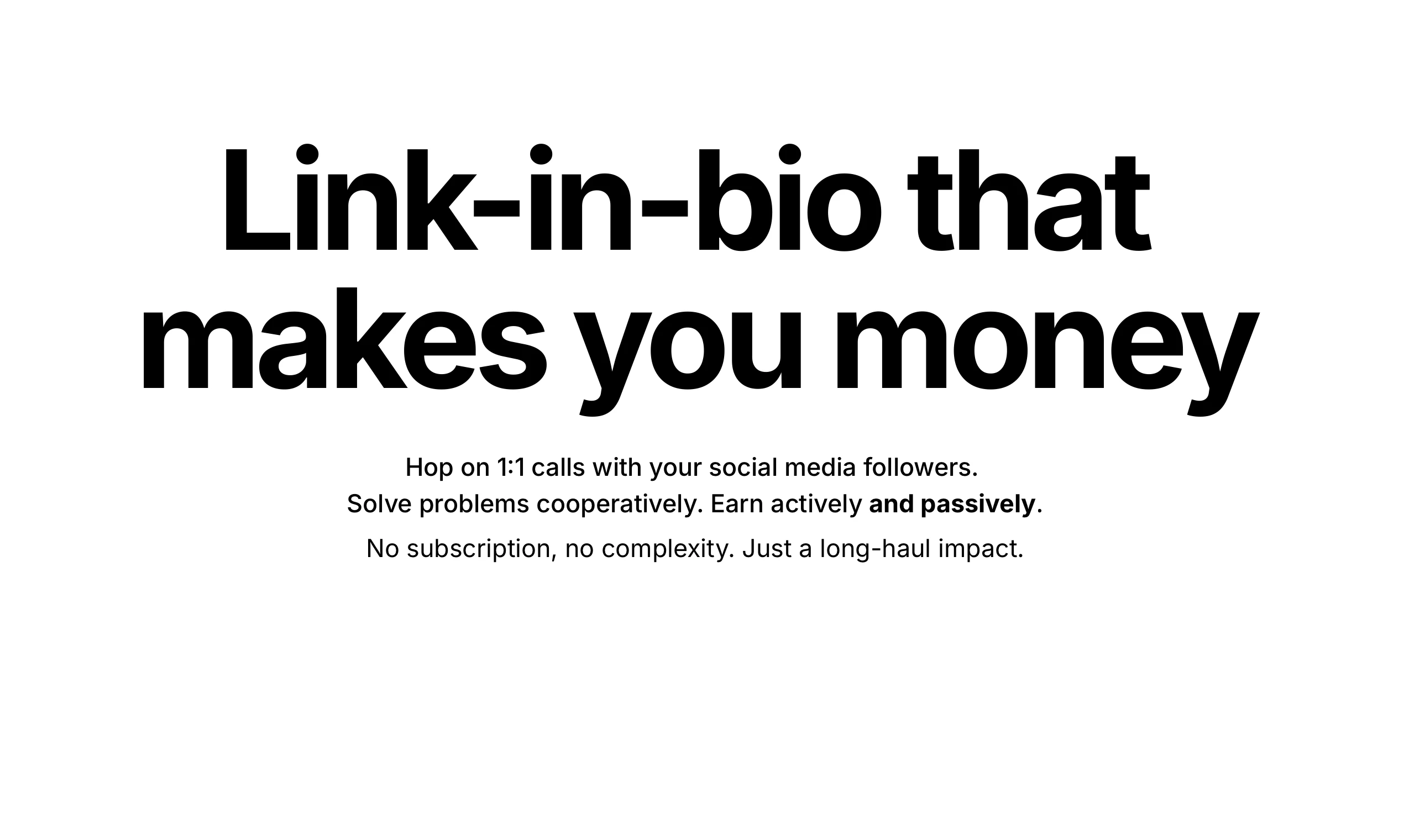 startuptile Bio Calls by Cross Paths-Monetize all your social media in 60 seconds—even passively