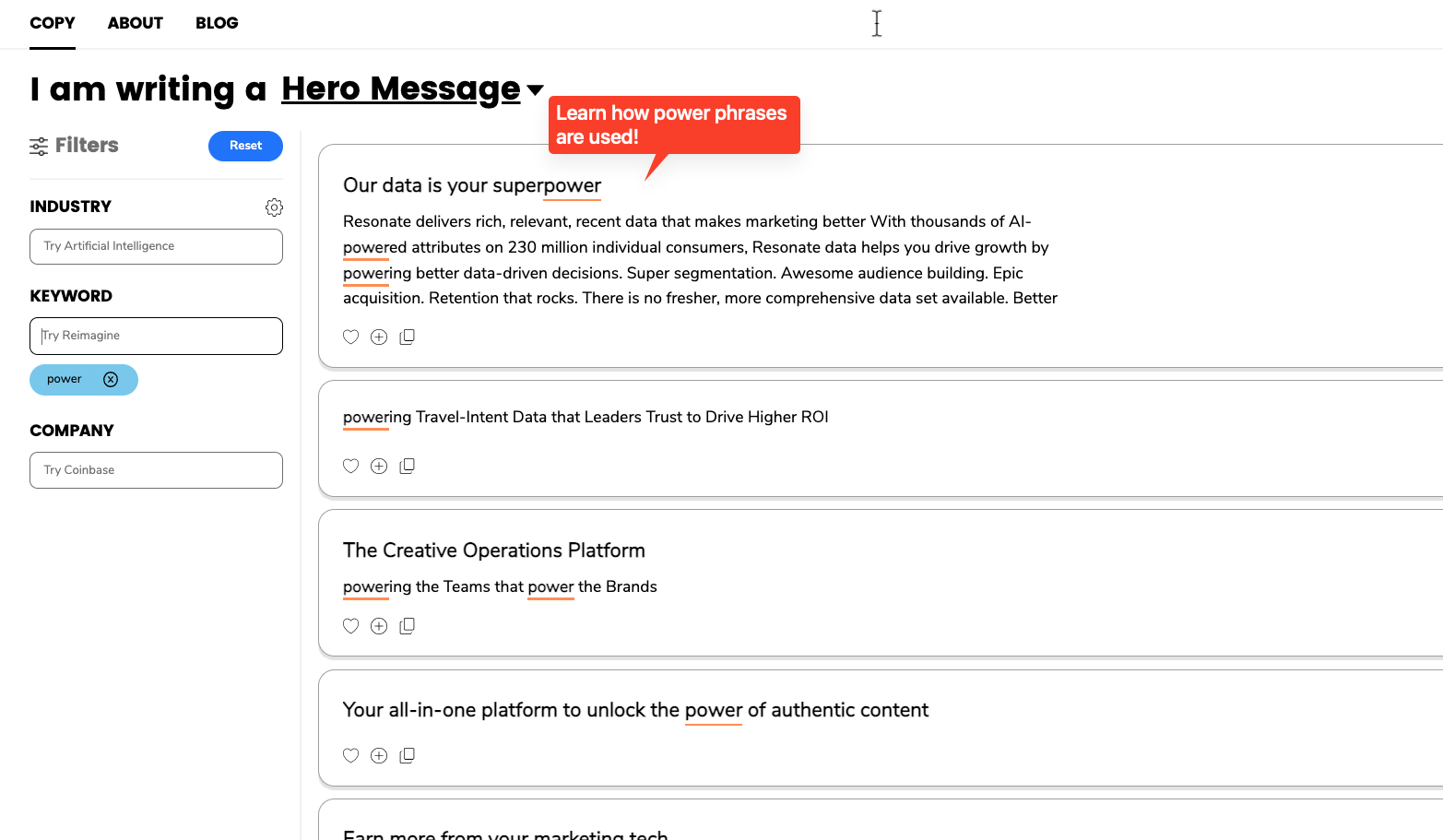 Média Copydb - Soyez inspiré par la bibliothèque Ultimate Web Copy! 3